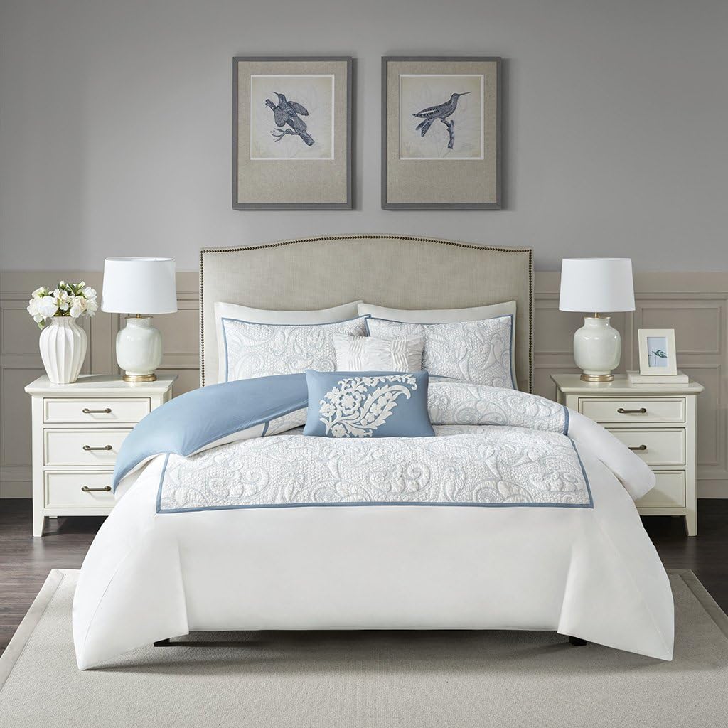 Harbor House Boxton 5 Piece Cotton Duvet Cover Set Blue King