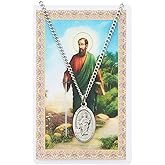 St Paul Prayer Card With Medal Patron Saint Catholic Christian Pendant Charm