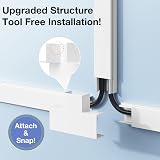 MUDEELA Cable Trunking Kit 2M Self Adhesive TV Cable Management 5x400mm W24mm view 2