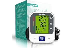 VOYOR-HEALTH VOYOR Blood Pressure Monitor Upper Arm - Automatic Blood Pressure Machine with Large LCD Backlit Display and Adjustable Cuff 240 Sets Memory, Heart Rate Monitor for Home Use BP100