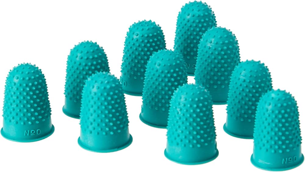 Quality Thimblette Size 0 Green Pack of 10 Note-Counting Page-Turning