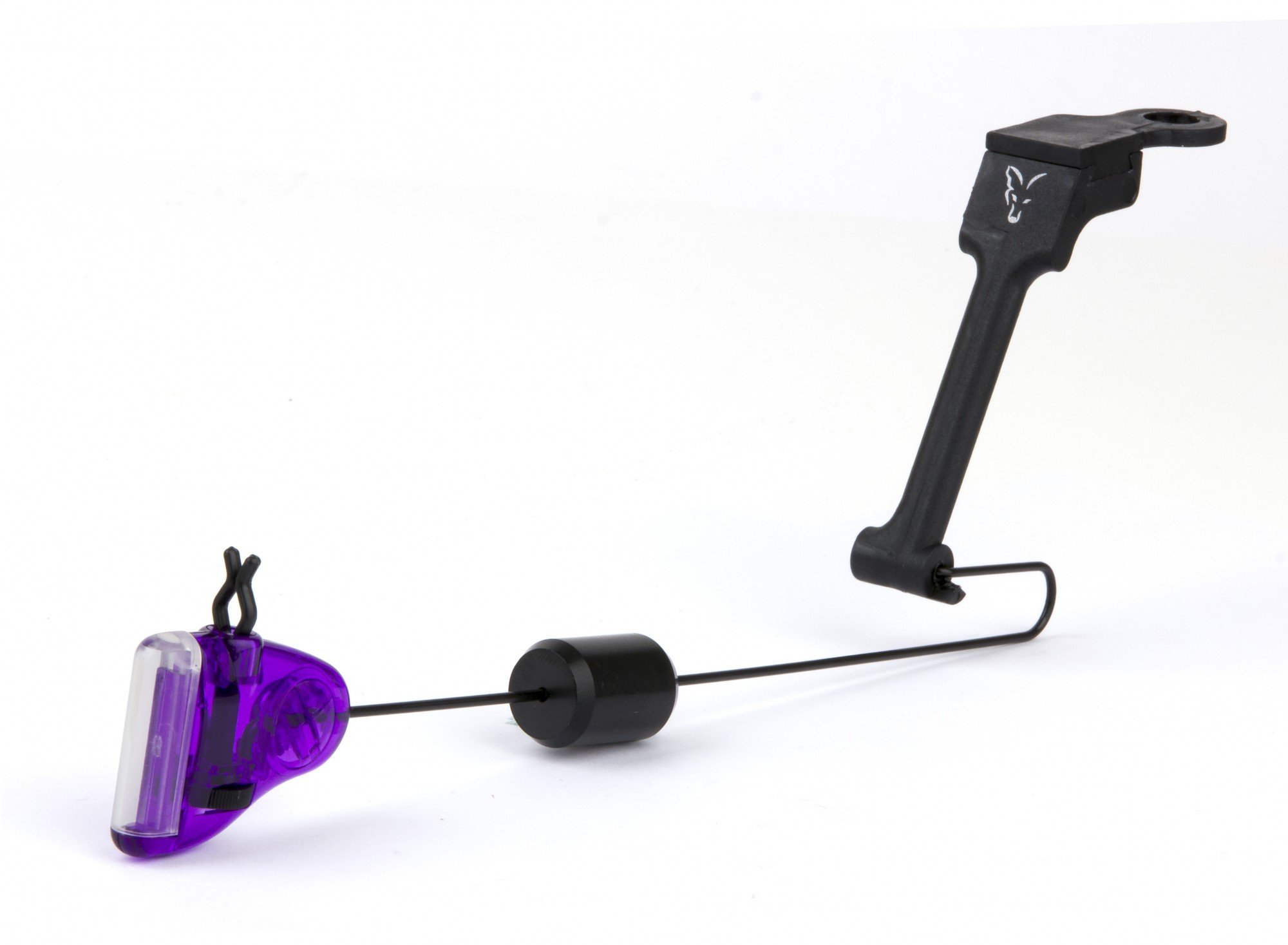 Fox Micro Swinger Bite Alarm - Pedal Bite Alarm for Carp Fishing, Choice of Colours: Red, Green, Orange, Blue or Black, Sliding Weight and Easy to Assemble, Colour: Purple