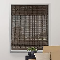 ARLO BLINDS Sheer Bamboo Roman Shades with Valance
