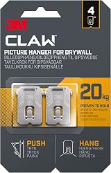 3M CLAW Drywall Picture Hanger 4 Hangers Holds Up To 20 kg