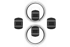 CYBER84 2 Pack 20 oz Tumbler Lids, Bonus 2 Magnetic Slider Covers, Snap-On Replacement Lids Compatible with Old-Style YETI Rambler 10 oz Mug, 10 oz Lowball, 16 oz Pint, 20 oz Tumbler, Not for Stronghold