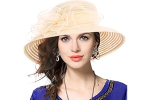 VECRY Kentucky Church Derby Dress Cloche Hat Sweet Cute Floral Bucket Hats