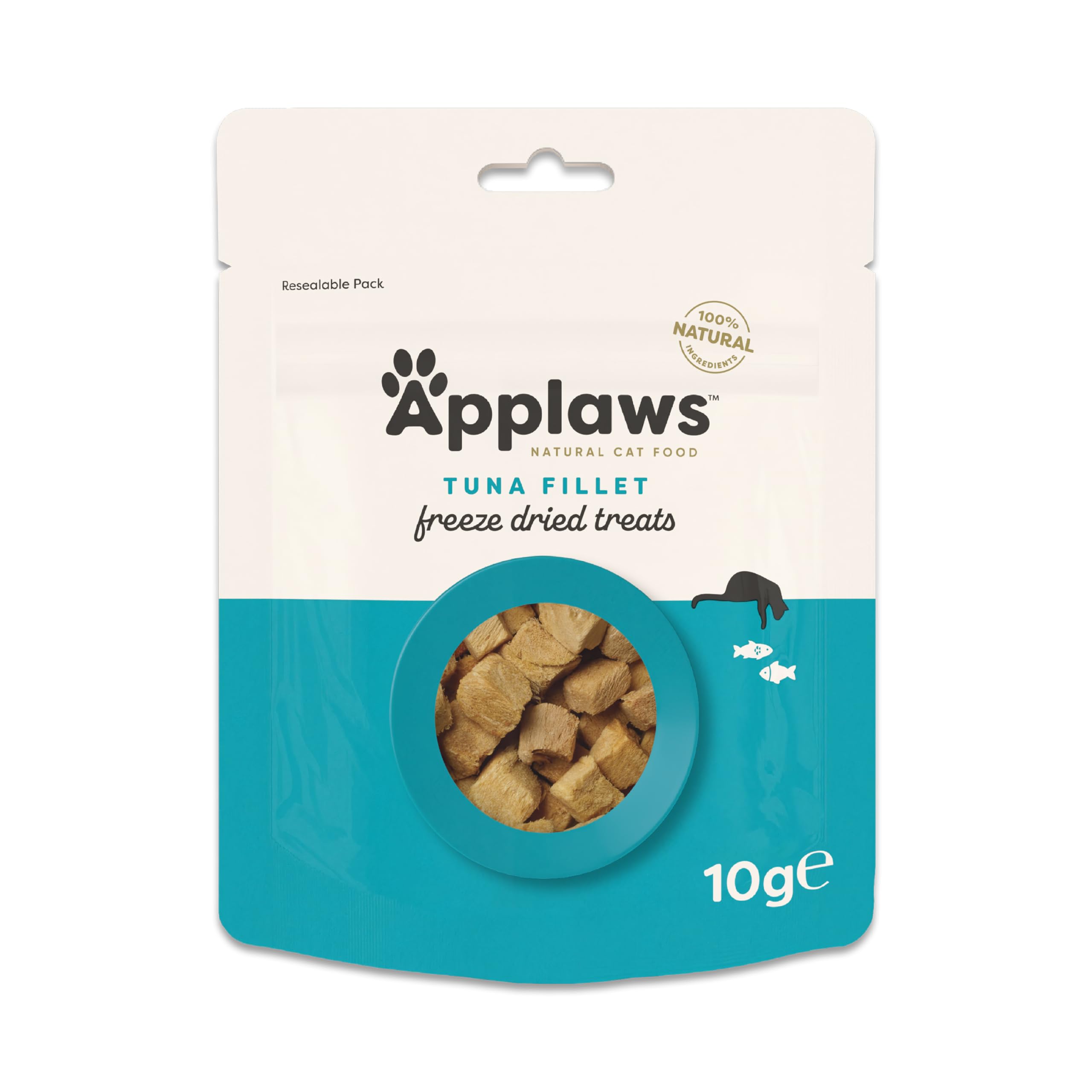 Applaws 120g Freeze Dried Tuna Cat Treat, 100% Natural, Grain Free Healthy Cat Snacks 12x10g