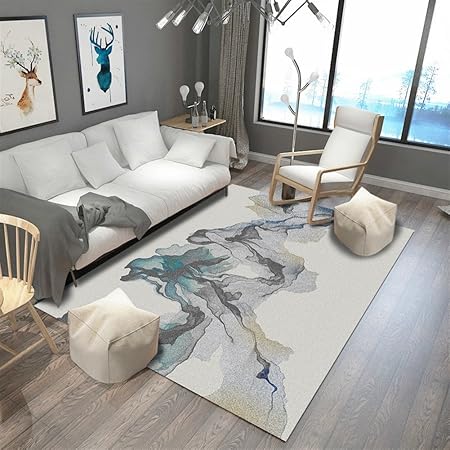 Ommda Tappeti Salotto Soggiorno Moderni Home Stampa 3d Tappeti Soggiorno Pelo Corto Antiscivolo Lavabili Multicolore 80x120cm 9mm