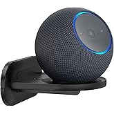 PlusAcc Wall Mount for Studio & HomePod & Era 100, Space-Saving Mounting Stand Holder Shelf with Removable Foam, Built-in Cable Management (Black)