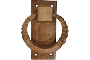 Akatva Iron Door Knocker for Front Door - Rust Living Finish Cast Iron Door Knocker - Exterior Home Door Knocker for Doors – Cast Iron Door Knocker Rust Living Finish