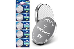 Beidongli CR2430 Lithium 3V Battery, Long-Lasting and High Capacity 5 Pack (5 Pack)