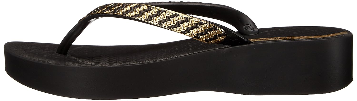 ipanema women's mesh plat wedge flip flop