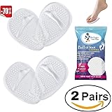 Medical Gel Forefoot Ball of Foot Cushions Shoe Insoles Metatarsal Pads women shoe inserts for foot Pain Relief, 2 Pairs (4 Pieces). Dr.Eagle foot care (®) Golden Eagles