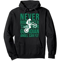 Men's Biker T-Shirt - 'Never Ride Faster Than Your Angel Can Fly' Design, Multiple Sizes - View #6