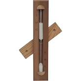 HSE Deluxe Cedar Wall-Mounted Rotating Sauna Sand Timer-15 Minutes-Choose Your Sand Color (15 Minutes, White)
