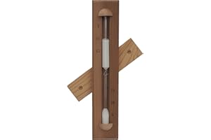 HOME SAUNA EXPERIENCE HSE Deluxe Cedar Wall-Mounted Rotating Sauna Sand Timer-15 Minutes-Choose Your Sand Color (15 Minutes, White)