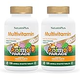 NaturesPlus Animal Parade Gold Children's Multivitamin - Orange Flavor - 120 Chewable Tablets, Pack of 2 - Gluten Free - 120 Total Servings