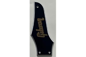 DTYBERXZ For Fit Gibson Firebird Gold "Logo"Truss Rod Cover Guitar Pickguard (3 Ply Black)