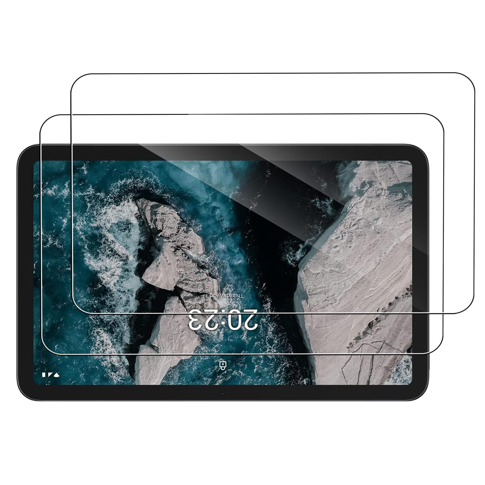 [2 Pack]Tempered Glass Compatible with Nokia T20/Nokia T21/HMD T21 Tablet 10.36" ,Ultra Resistant,Anti Fingerprints,HD Clear,No Bubbles,9H Hardness Protector Film Tempered Glass Film,Transparent