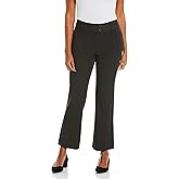 Rafaella Womens Petite Curvy Fit Gabardine Bootcut Dress Pants (Size 4-14 Petite)