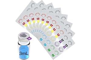 GUSUCIN 96 Pack 3ml Glass Vials Protective Sealing Stickers – 6 Assorted Colors, Leak-Proof Dust-Resistant Reseal Labels for Flip Off Caps 3ml Vials for Injection, Easy to Use