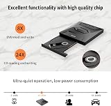 Alxum Type-C USB 3.0 External DVD Drive CD Burner Writer SD Card Reader Ports view 3