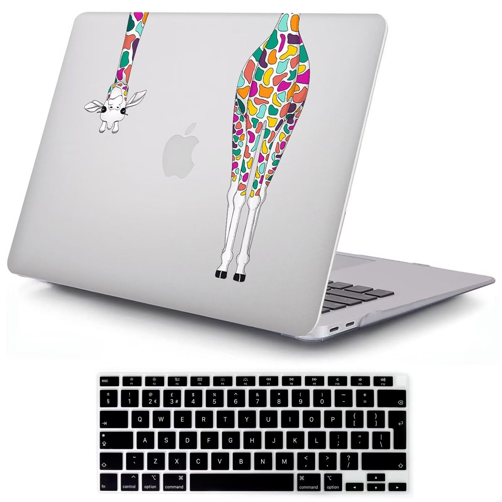 MOKASE Compatible with New MacBook Air 13.6 inch Case 2022 2024 M2 A2681 M3 A3113 with Touch ID, Slim Protective Hard Plastic Case & Keyboard Cover for Newest MacBook Air 13 inch 2022 2024, Giraffe