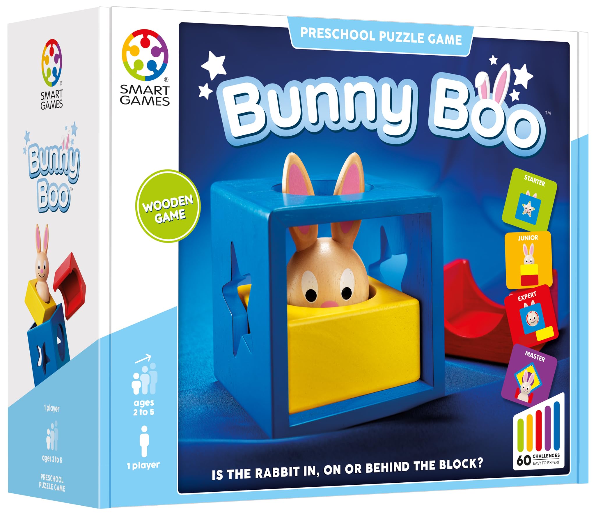 SmartGames - Bunny Boo, Preschool Puzzle Game with 60 Challenges, 2+ Years