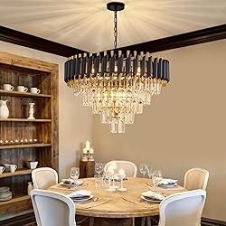 Aixialin 10-Light Large Crystal Chandelier