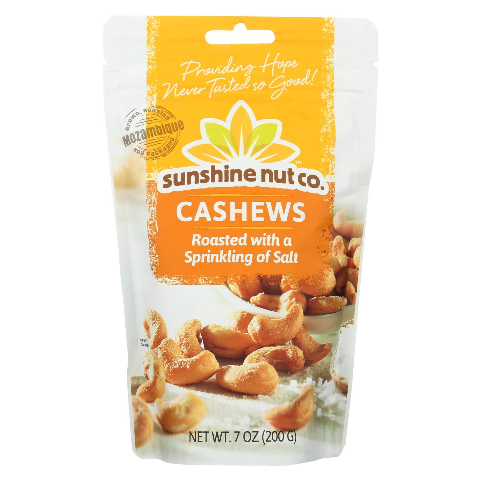 Sunshine Nut CompanyCashews, Salted, Roasted, Pack of 6, Size 7 OZ