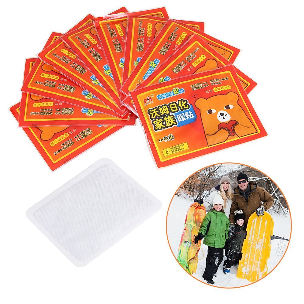 HURRISE Body Warmer Stick, 10Pcs Deep Heat Patches, Adhesive Warm Sticker Patch Foot Warmers Heating Pad Self Adhesive Winter Warm Warm Paste For Hand Warmers Beautymisc Pad For Travel Home And Office