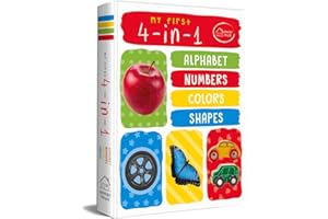 My First 4 In 1 Alphabet Numbers Colours Shapes : Padded Board Books [Board book] Wonder House Books Editorial