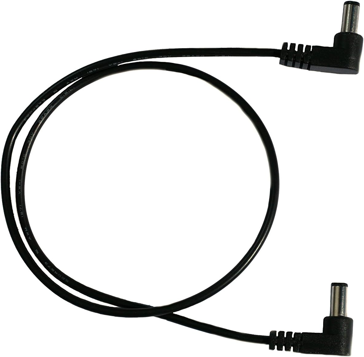 Standard 2.1mm DC Cable with Right Angle Ends