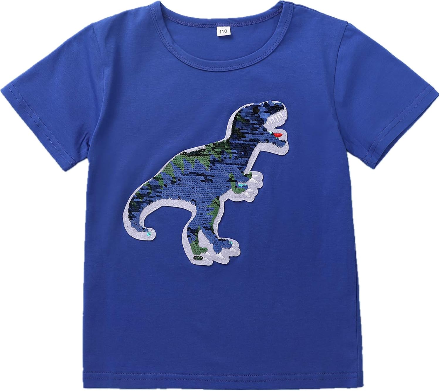 Amazon.com: Flip Sequins Dinosaur T-Shirts for Boys Girls Magic Sequin Kids Short Sleeve Tops 