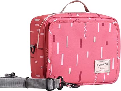 Amazon Sunveno おむつポーチ ベビー用品収納 肩掛けおむつポーチ 大容量 おむつ収納 小物入れ かわいい 旅行用ポーチ おしゃれ 出産祝い 絵柄ピンク Lサイズ おむつポーチ ベビー マタニティ 通販