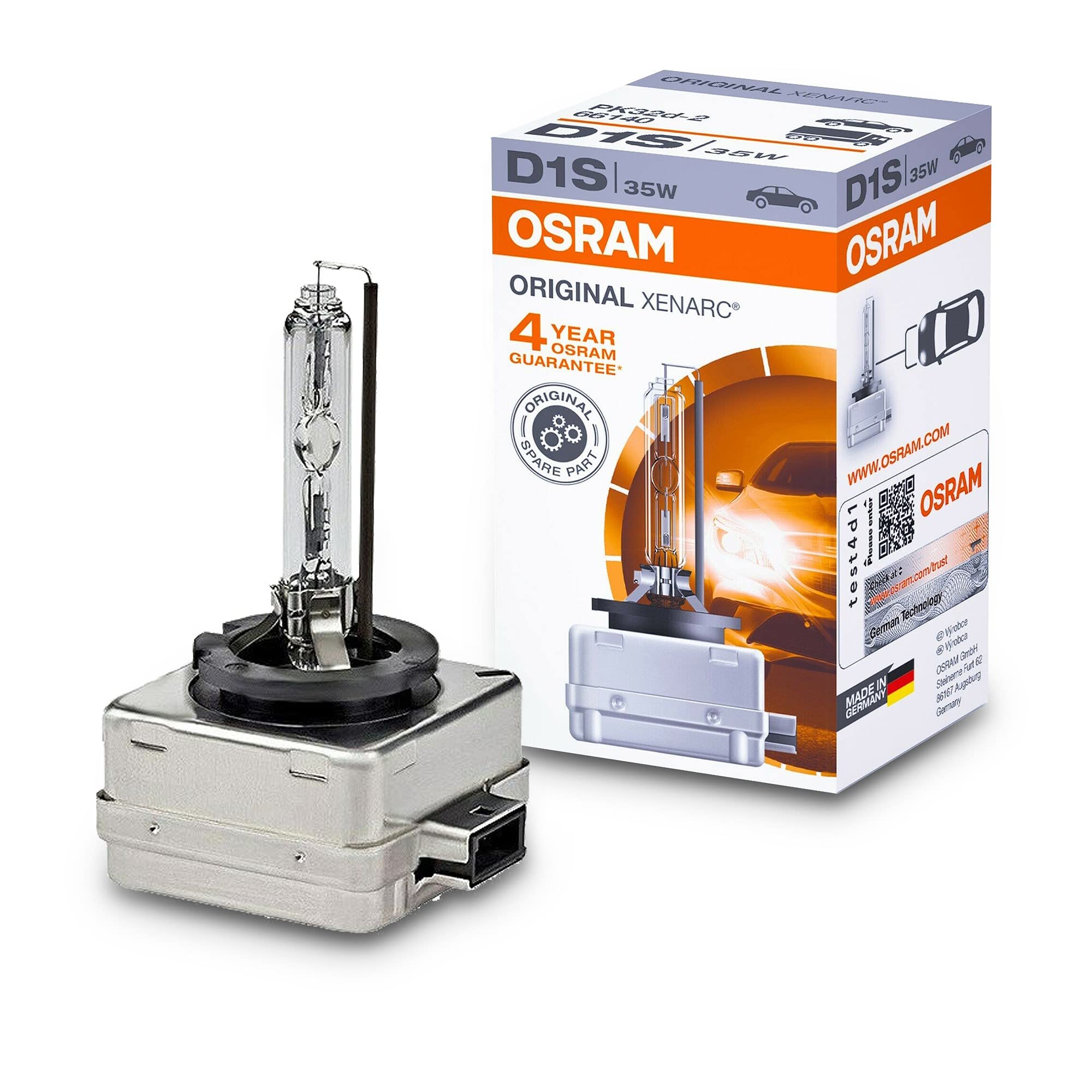 OSRAM XENARC ORIGINAL D1S HID Xenon discharge bulb, discharge lamp, OEM quality OEM, 66140, folding carton box (1 unit)