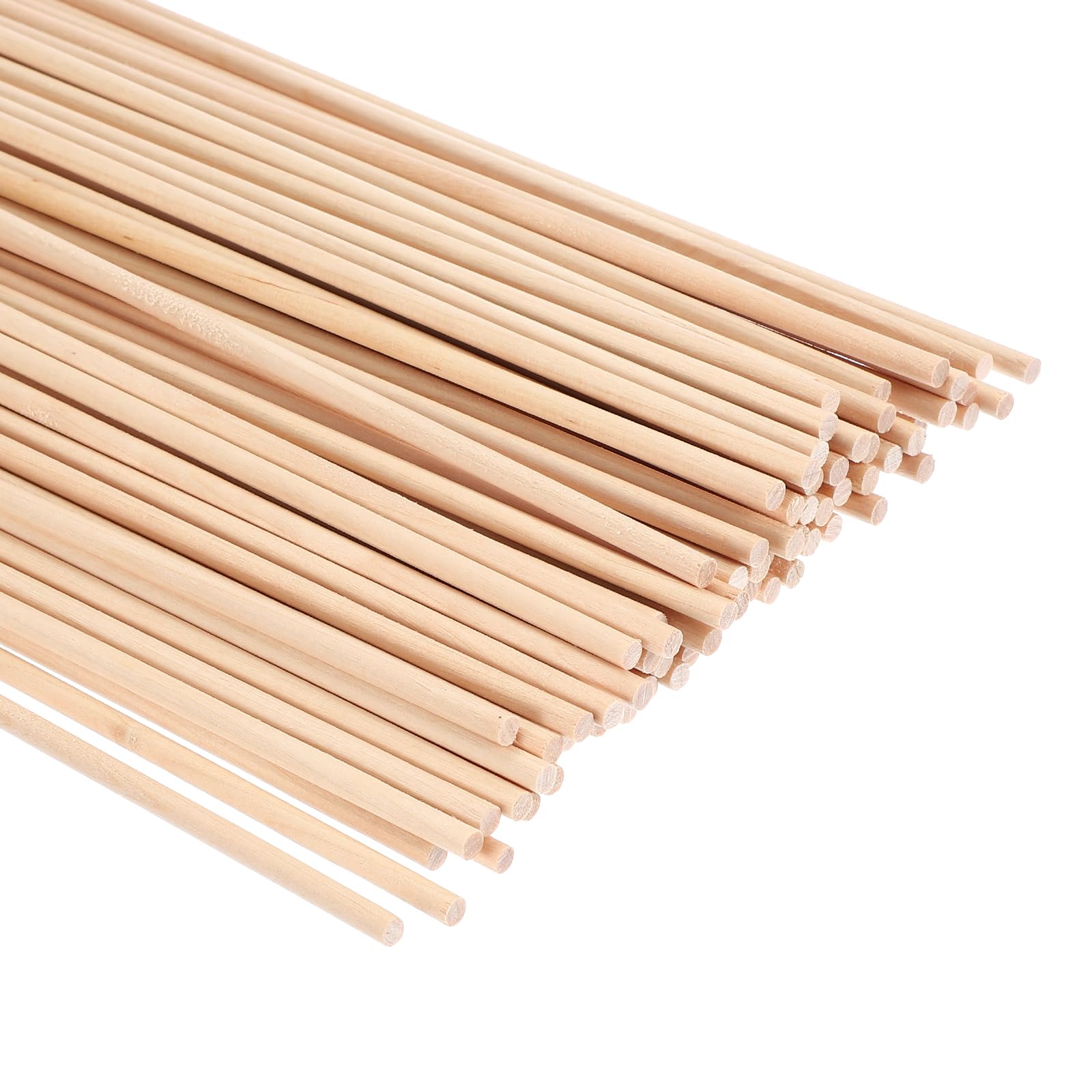 PATIKIL 1/6x5.91inch Wooden Dowel, 240 Pcs Dowel Rod Wood Dowels Wood Sticks Unfinished Round Hardwood for Crafts DIY Home Decor 4mm x 150mm