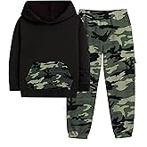 Boys Clothes Long Sleeve Pullover Hoodie Sweatshirt Camouflage Sweatpants 2 Piece Fall Winter Boys Outfits