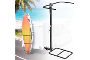 Xikopus RV Hitch Mount Kayak Rack for Truck/SUV/Camper Trailer, Heavy-Duty Height Adjustable Vertical Kayak Carrier with 2" R