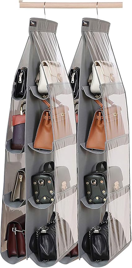 2 Stück Handtaschen Aufbewahrung, Taschen Aufbewahrung mit 360° Drehbar