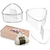 2PCS Clear Onigiri Rice Ball Mold Makers,Triangle Rice Ball Mold Maker,Sushi press Mold for Kid Lunch Bento, Non-stick, BPA-Free