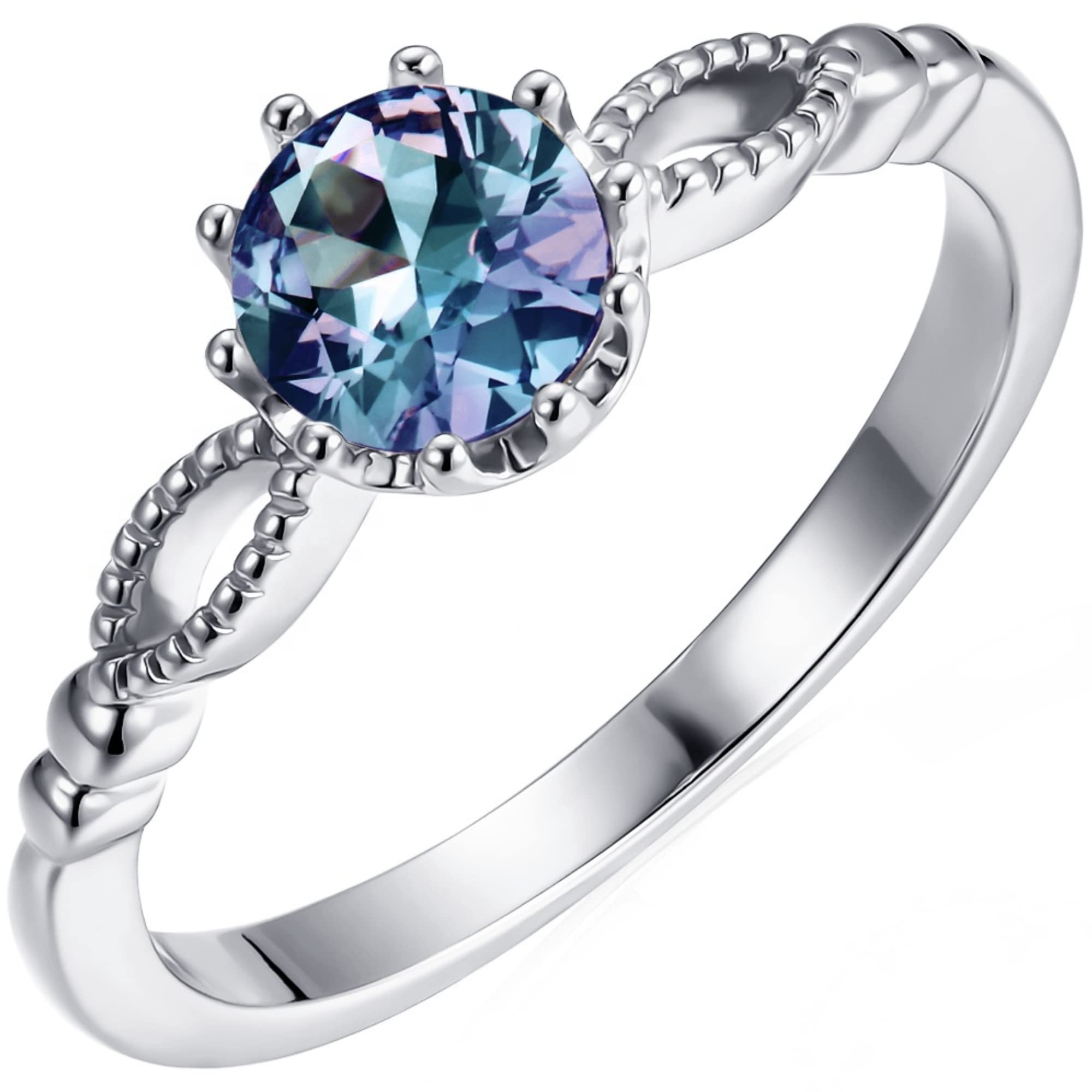 VEMAZA Color Change Alexandrite Ring 925 Sterling