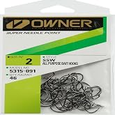 Owner SSW Needle Point Hooks: Black #2 Pro Pk