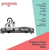 Progress EK4399P Electric Twin Hot Plate 1500W 1000W Dual Temperature view 2