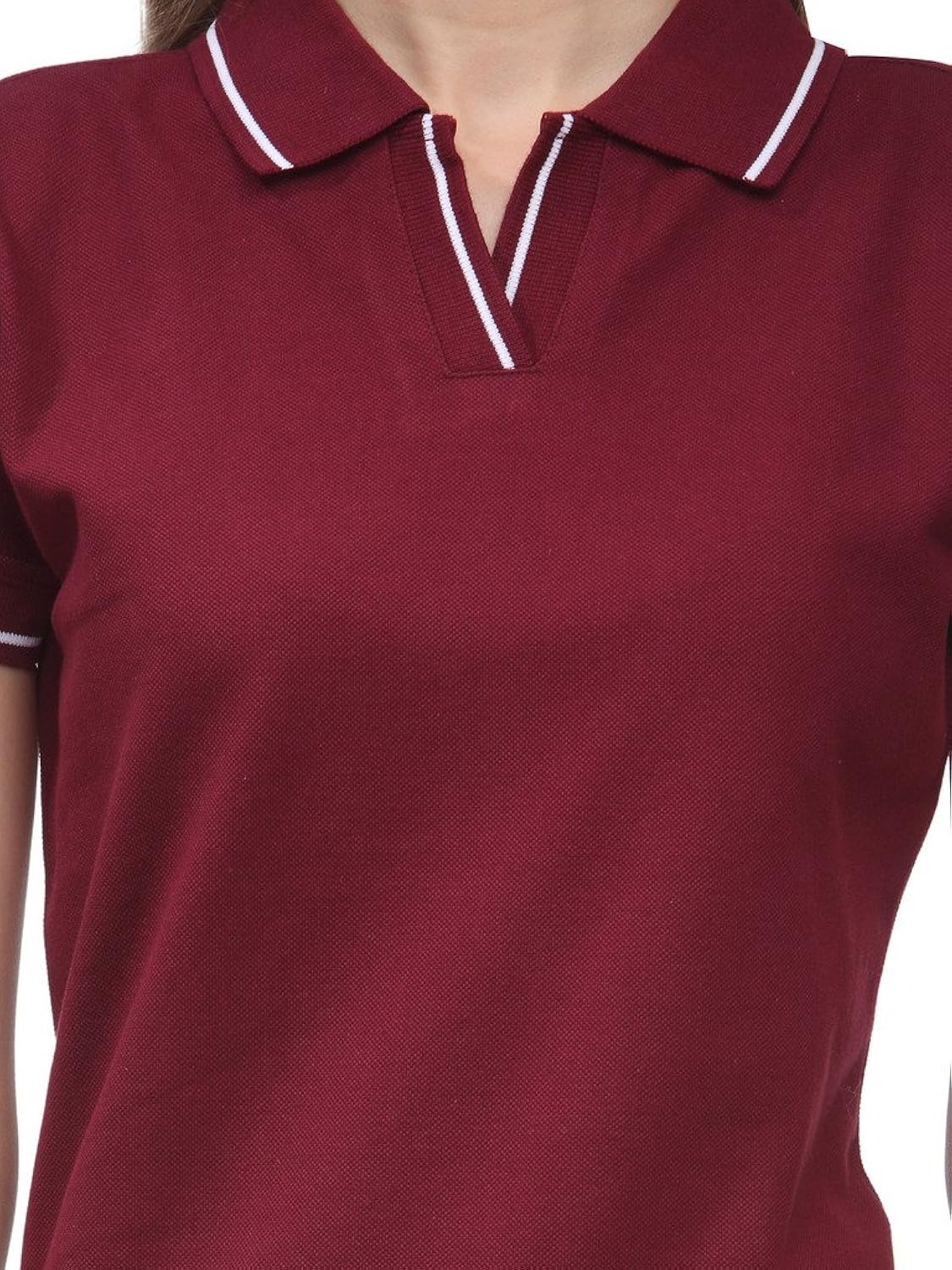 scott women's premium cotton polo t-shirt - maroon