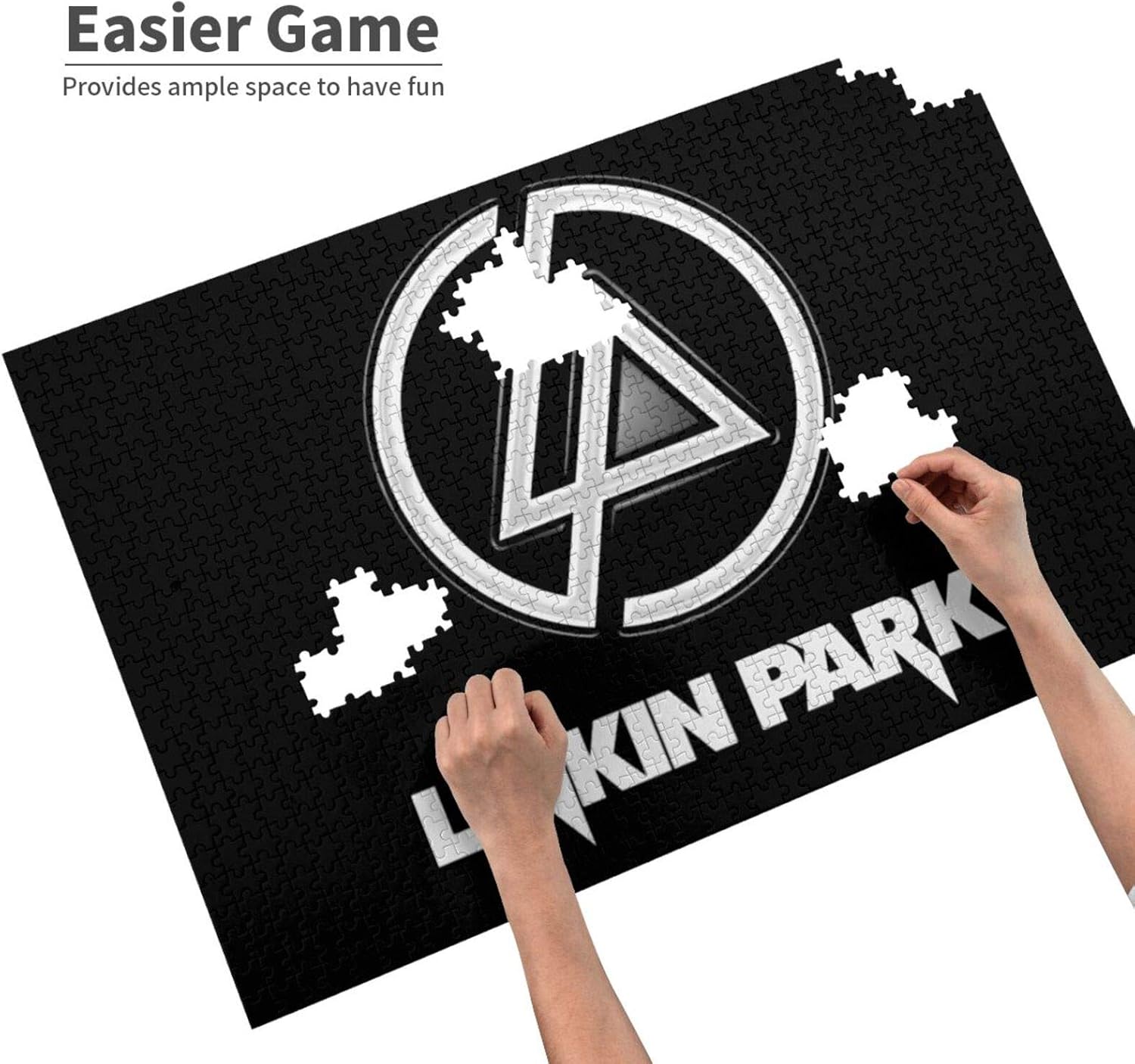 Amazon Co Jp リンキンパーク ロゴ Linkin Park 1000ピース ジグソーパズル 木製 パズル スモールピース パズル ミニピース 面白い知育 楽しめるパターン 減圧 大人 子供 サイズ75cm 50cm 装飾 おもちゃ