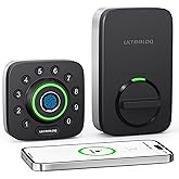ULTRALOQ U-Bolt Pro Smart Lock, Keyless Entry Door Lock via Bluetooth, Smartphone, Fingerprint ID, Anti-peep Keypad, Auto Unl