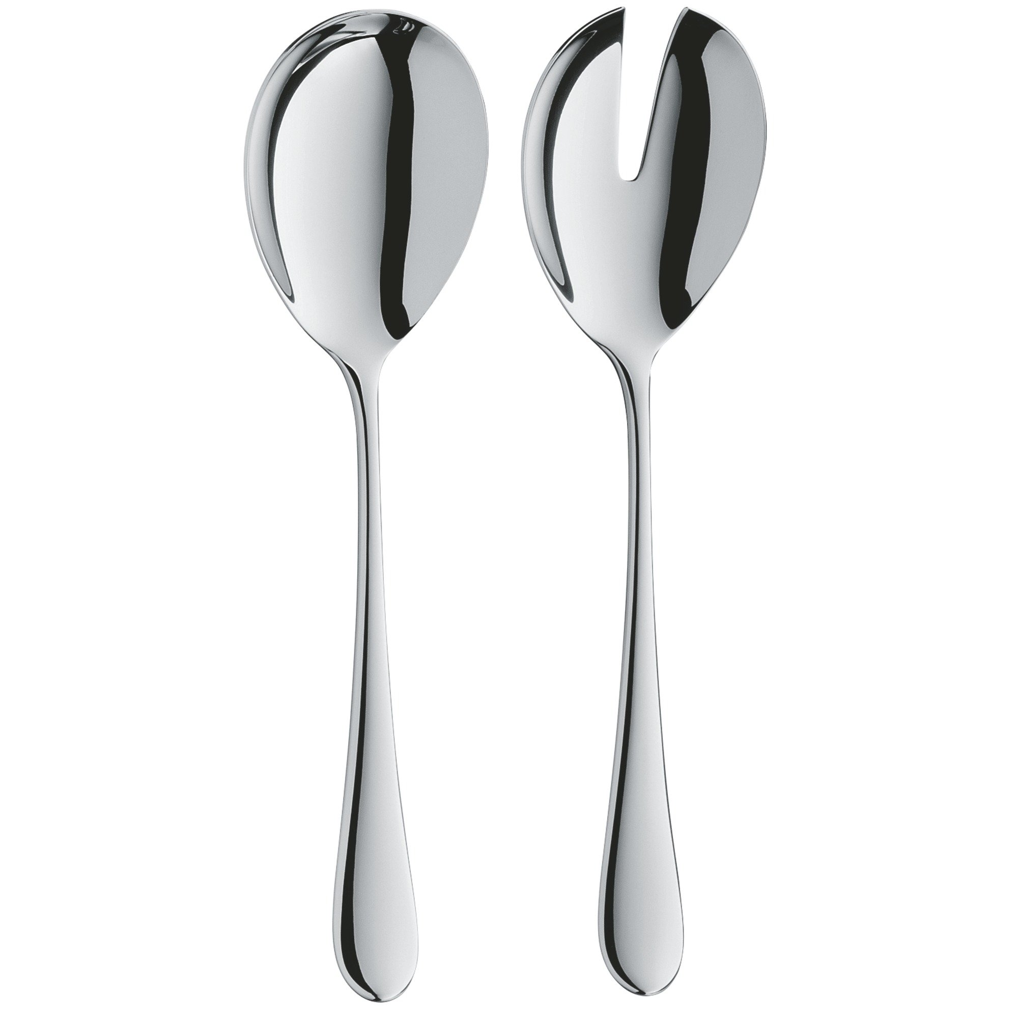 WMF 1140216340 Merit Cromargan Protect Salad Servers, Silver, Set of 2