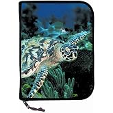 New Scuba Diving 3 Ring Zippered Log Book Binder with FREE Generic Log Insert ($12.95 Value) - Sea Turtle (Amphibious Outfitters)