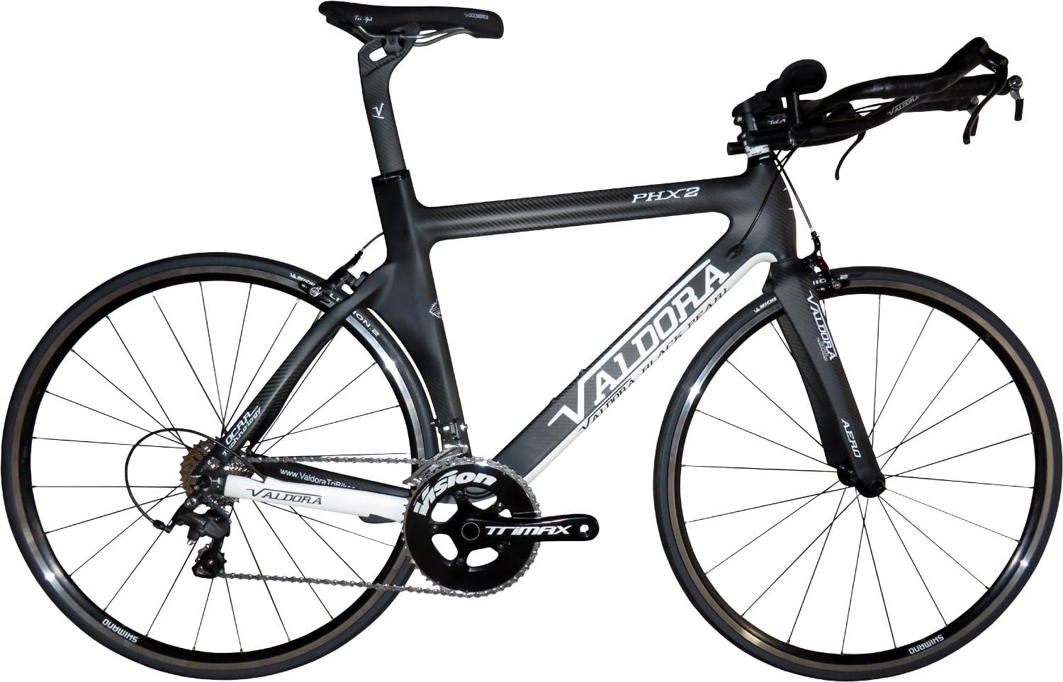 Valdora PHX-2 Carbon Fiber Triathlon Bike Frameset - Medium - White Accents